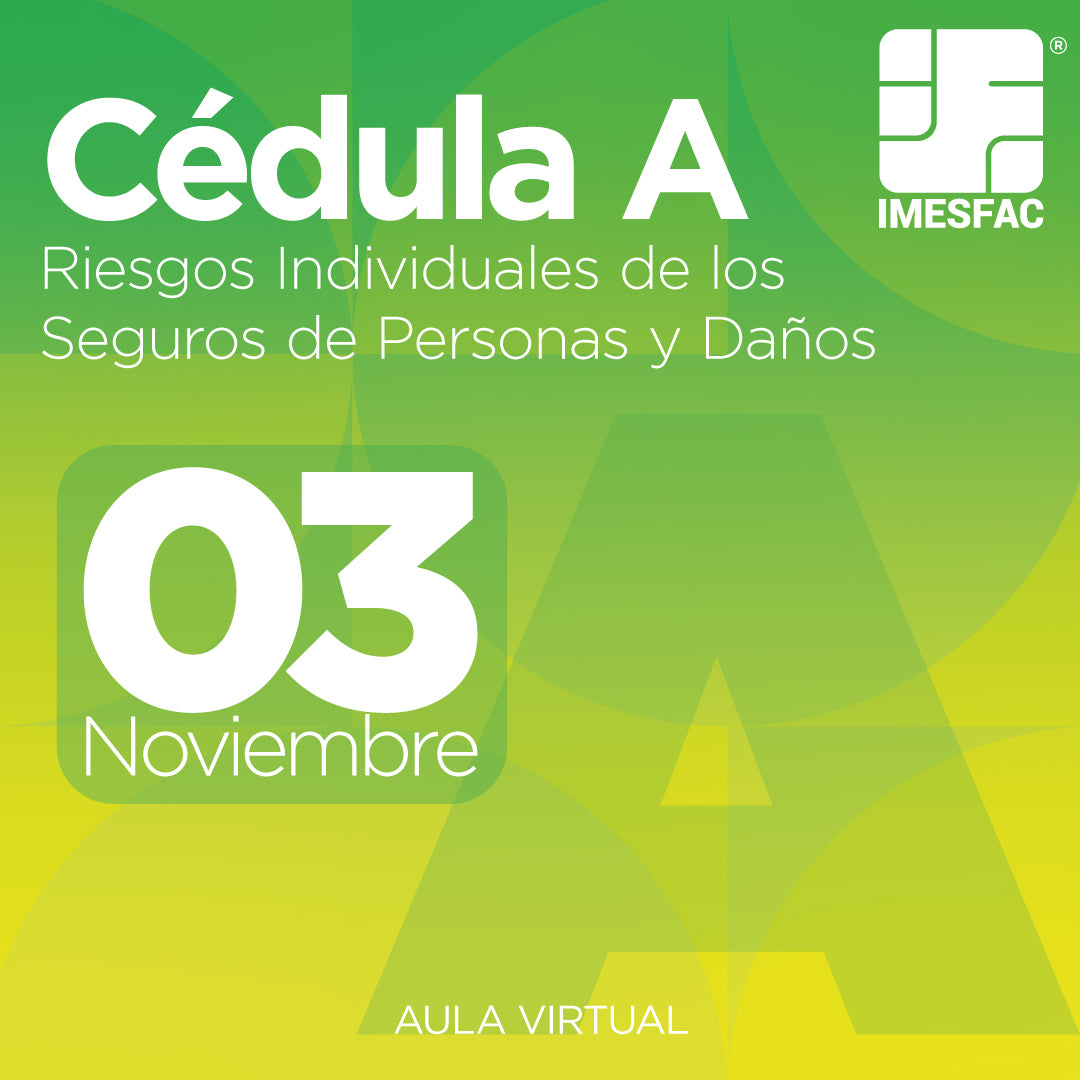 Cédula A: Riesgos Individuales de los Seguros de Personas y de Daños (Online) - Noviembre 2026