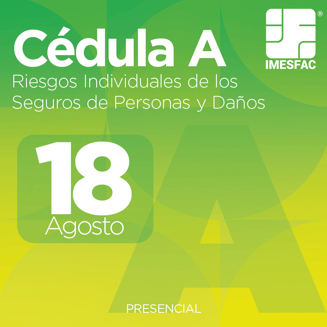 Cédula A: Riesgos Individuales de los Seguros de Personas y de Daños - Agosto 2025