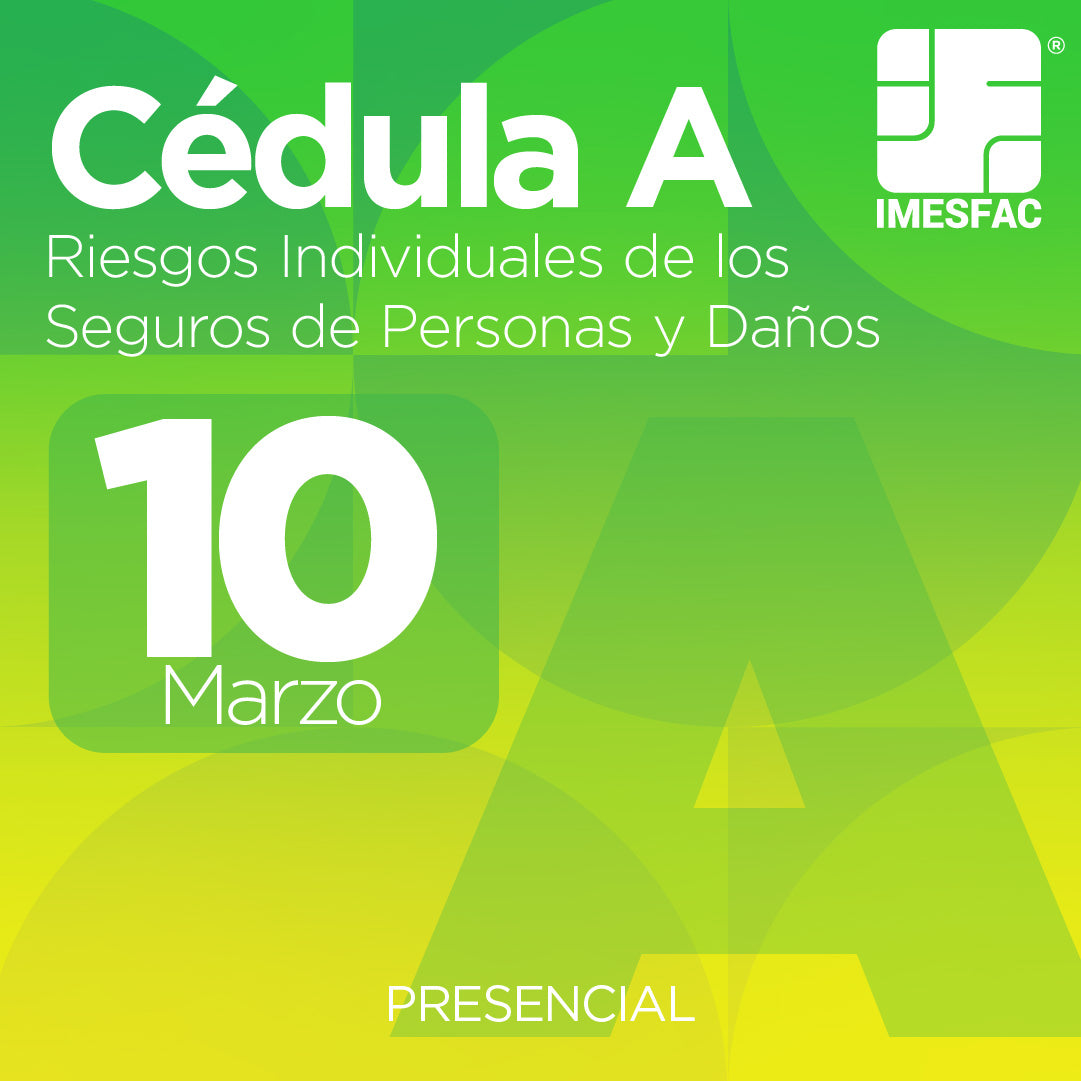 Cédula A: Riesgos Individuales de los Seguros de Personas y de Daños - Marzo 2025