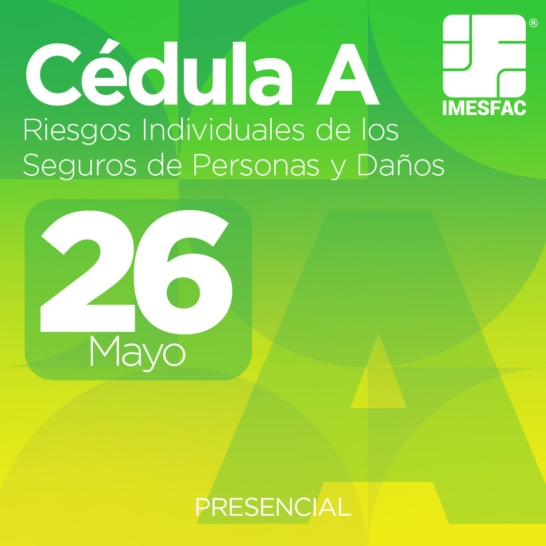 Cédula A: Riesgos Individuales de los Seguros de Personas y de Daños - Mayo 2025