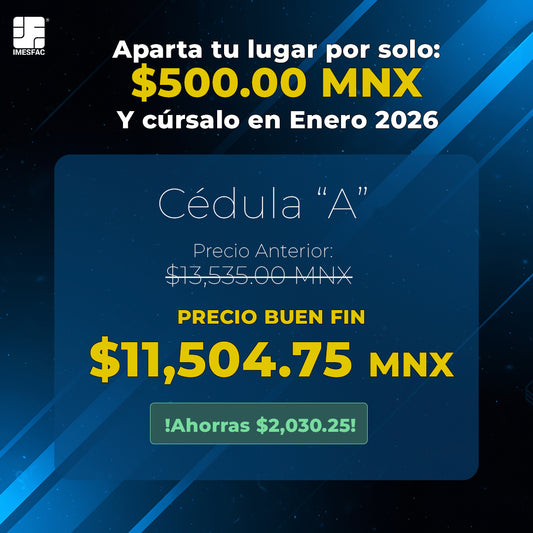 Cédula A: Riesgos Individuales de los Seguros de Personas y de Daños (Online) - Buen Fin 2025