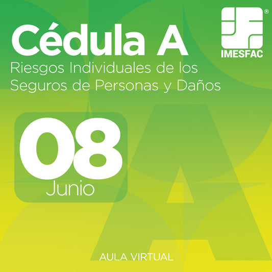 Cédula A: Riesgos Individuales de los Seguros de Personas y de Daños (Online) - Junio 2026