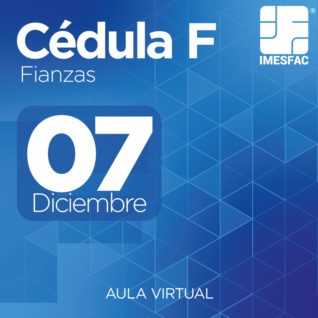 Cédula F: Fianzas (Online) - Diciembre 2026