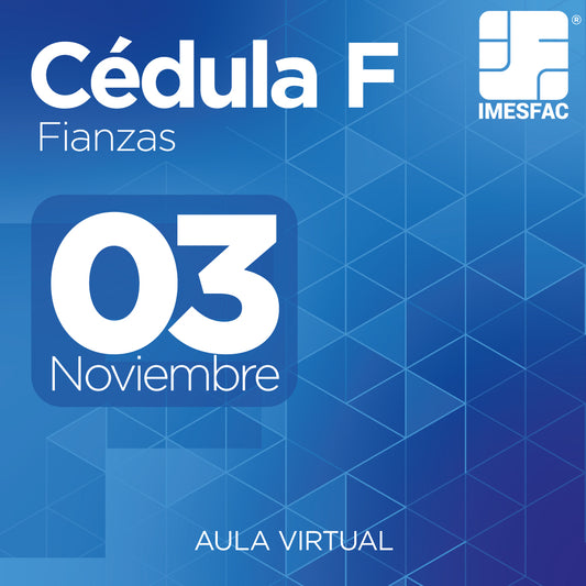 Cédula F: Fianzas (Online) - Noviembre 2025