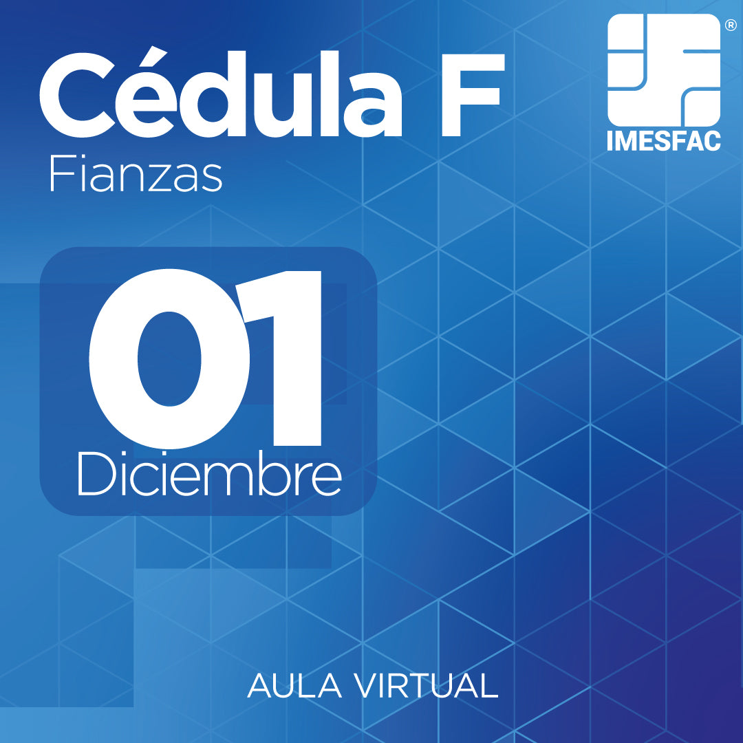 Cédula F: Fianzas (Online) - Diciembre 2025