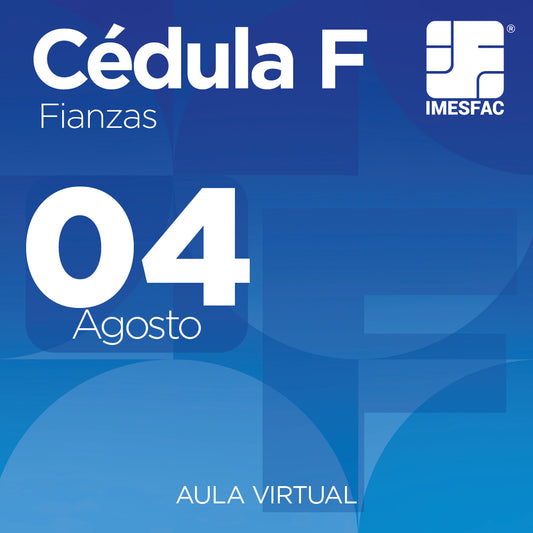Cédula F: Fianzas - Agosto 2025