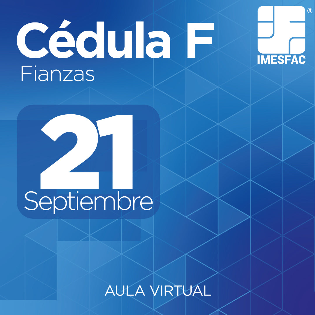 Cédula F: Fianzas (Online) - Septiembre 2026