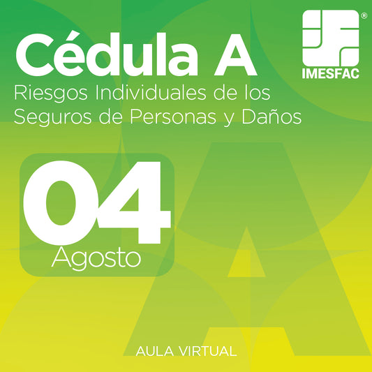 Cédula A: Riesgos Individuales de los Seguros de Personas y de Daños - Agosto 2025