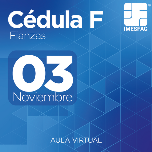 Cédula F: Fianzas (Online) - Noviembre 2026