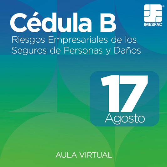Cédula B: Riesgos Empresariales de los Seguros de Personas y de Daños (Online) - Septiembre 2026