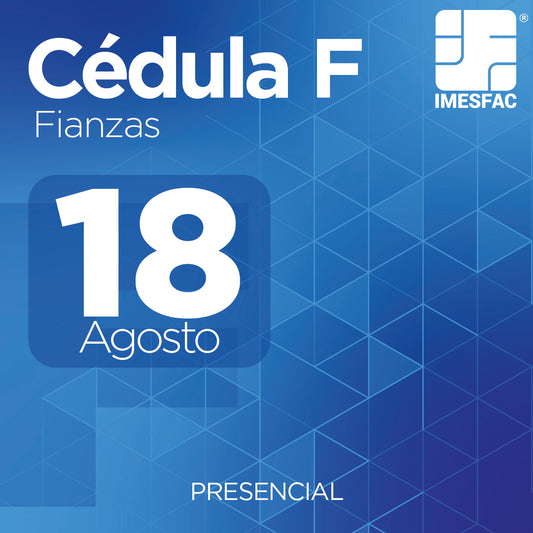 Cédula F: Fianzas - Agosto 2025