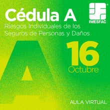 Cargar imagen en el visor de la galería, Cédula A: Riesgos Individuales de los Seguros de Personas y de Daños - Octubre2023
