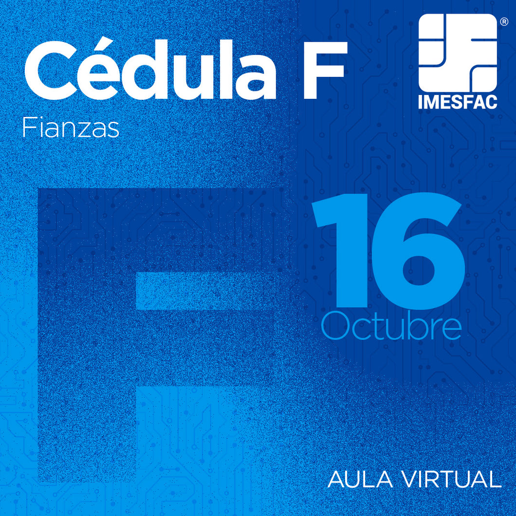 Cédula F: Fianzas - Octubre 2023