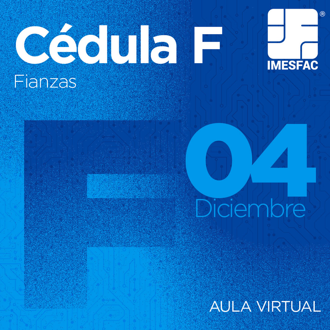 Cédula F: Fianzas - Diciembre 2023